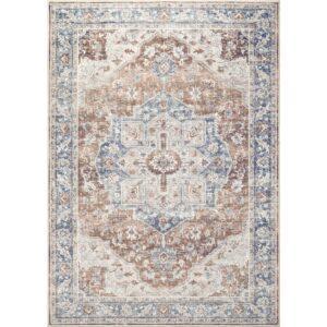 Amara - Coral/Blue (Rug Cover)