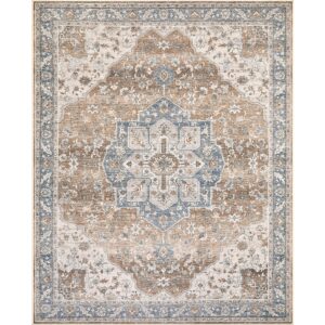 Alternative view of Amara - Coral/Blue (Rug Cover)